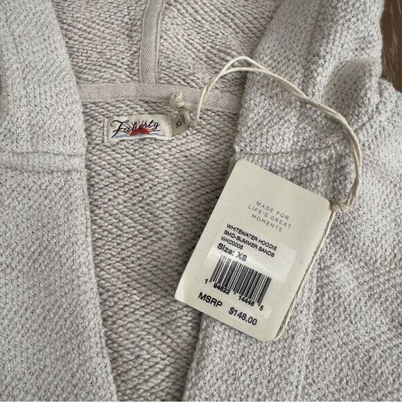 NWT Faherty Women’s Size XS Whitewater Sweater Hoodie Summer Sands Style WKC0005 - Picture 5 of 9